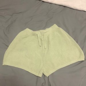 Princess Polly light green knit shorts